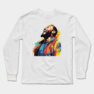 Marvin Gaye pop art Long Sleeve T-Shirt